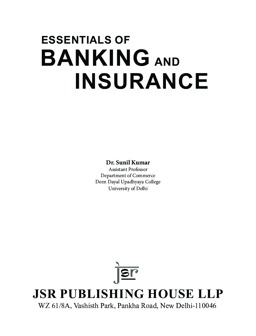 Essentials Of Banking And Insurance - Page 5