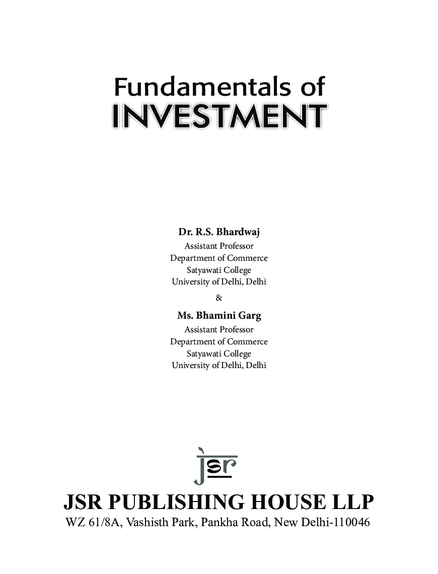 Fundamentals Of Investment - Page 5