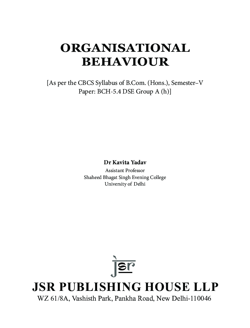 Organisational Behaviour - Page 5