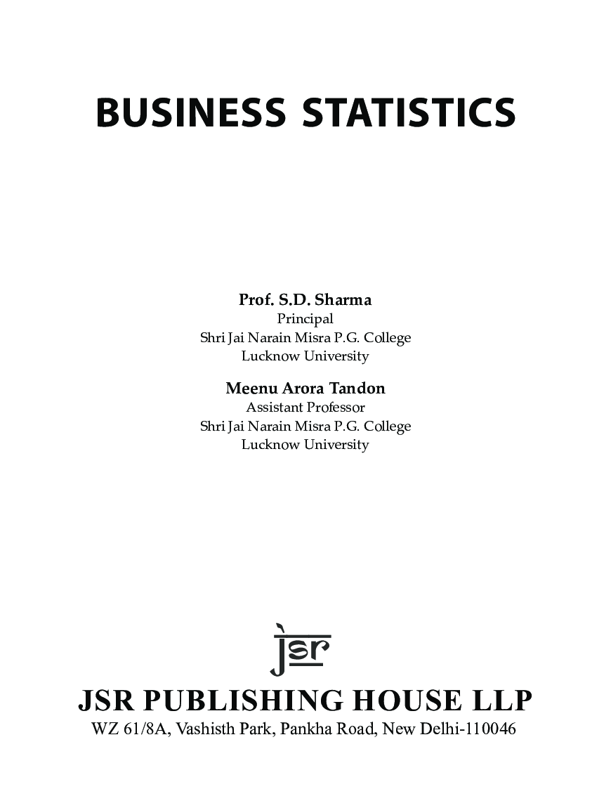 Business Statistics  - Page 5