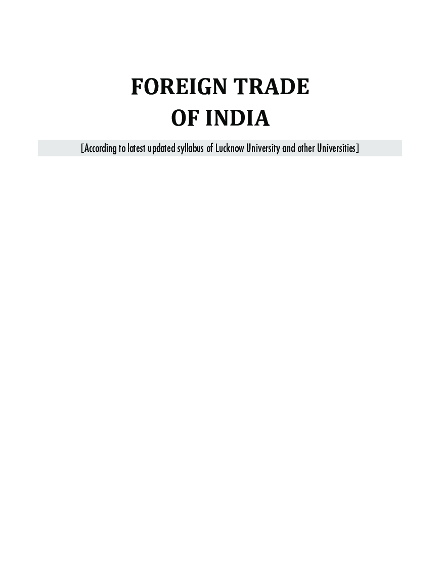 Foreign Trade Of India - Page 3