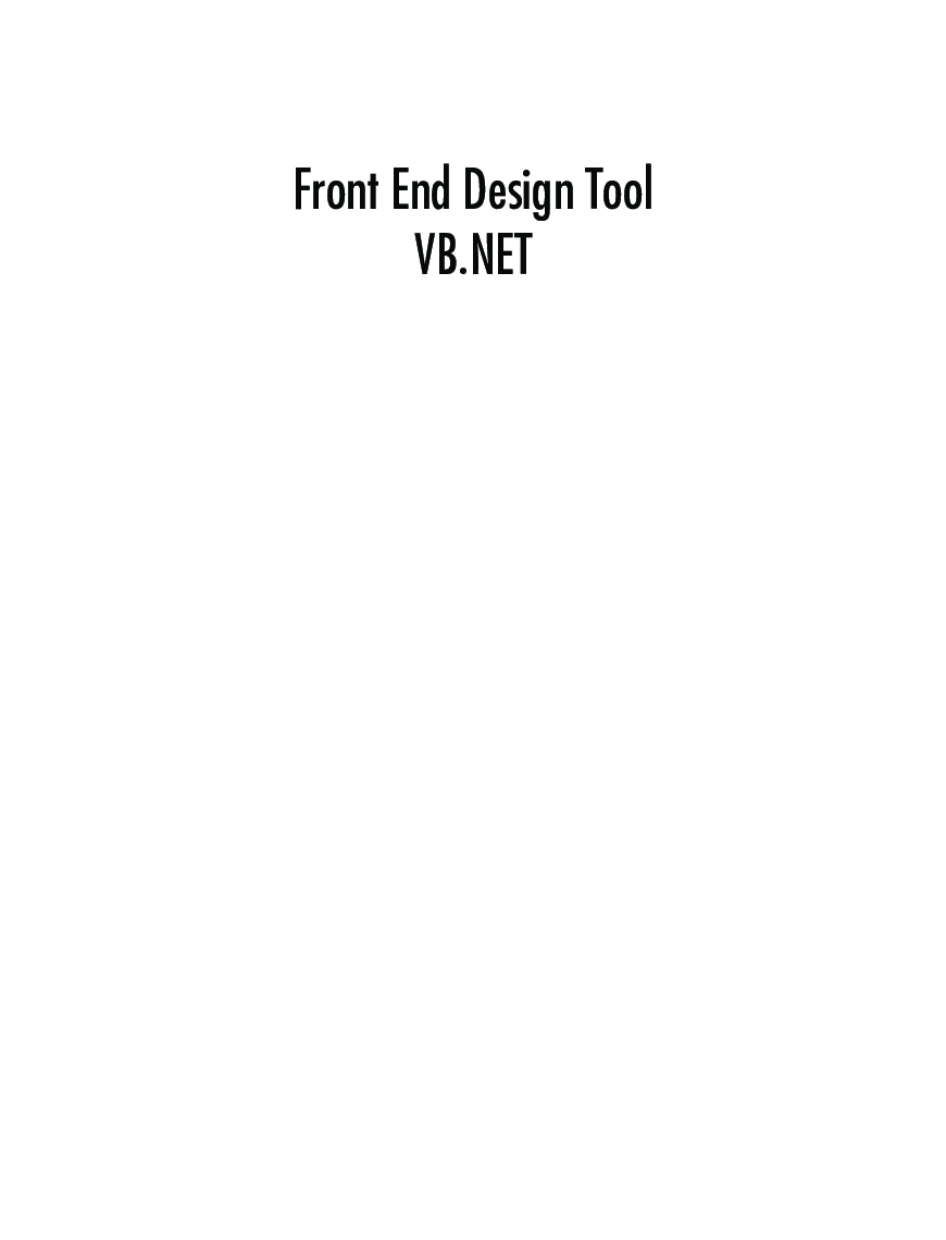 Front End Design Tool VB.NET - Page 3