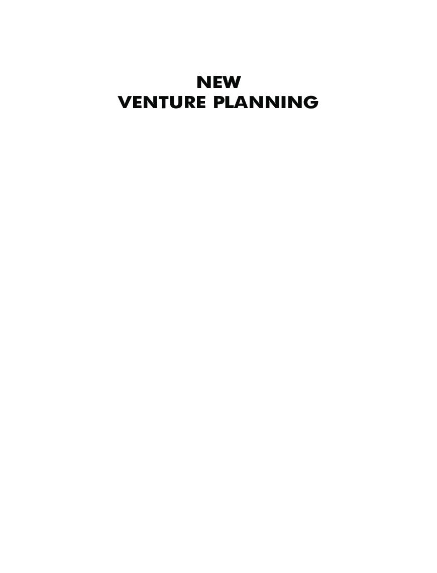 New Venture Planning - Page 3