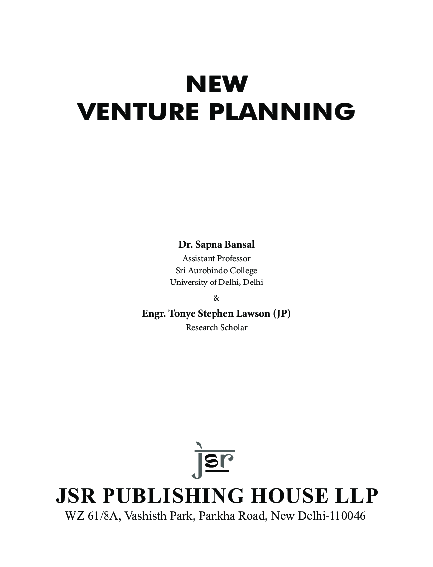 New Venture Planning - Page 5