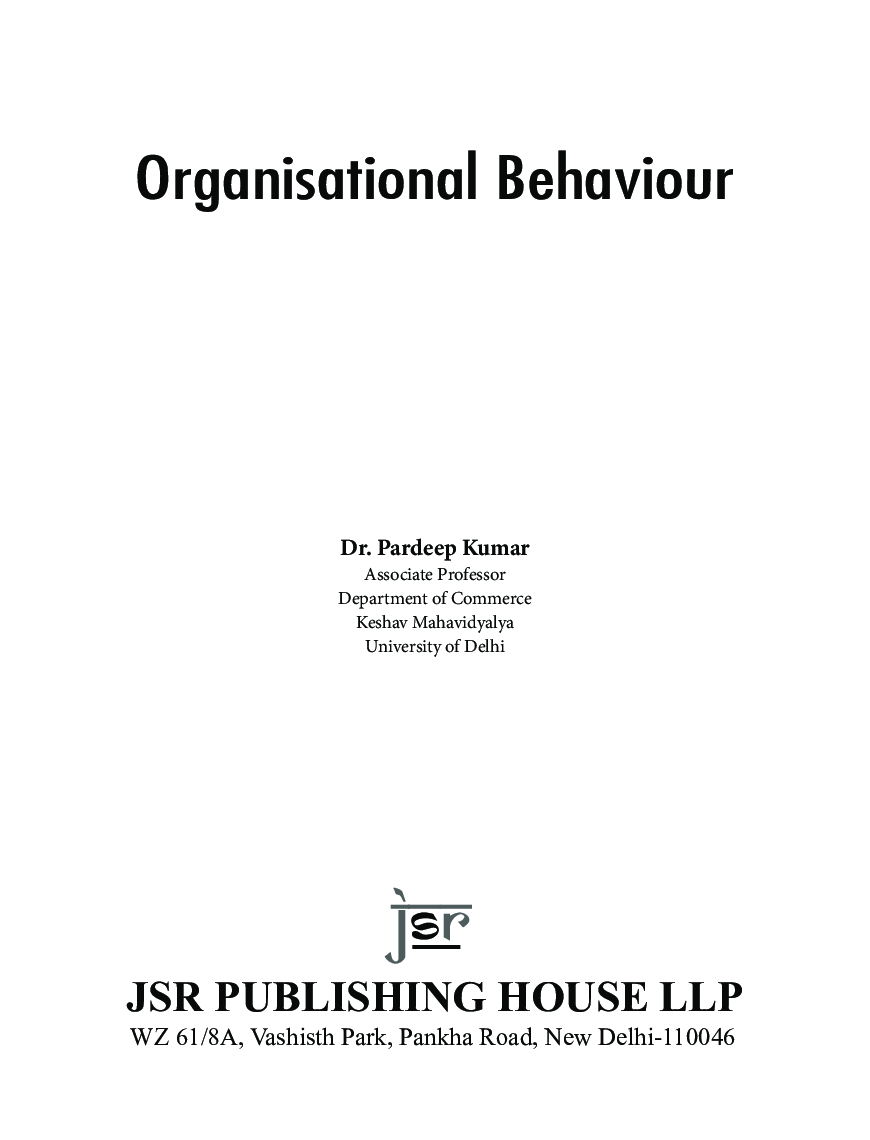 Organisational Behaviour  - Page 5