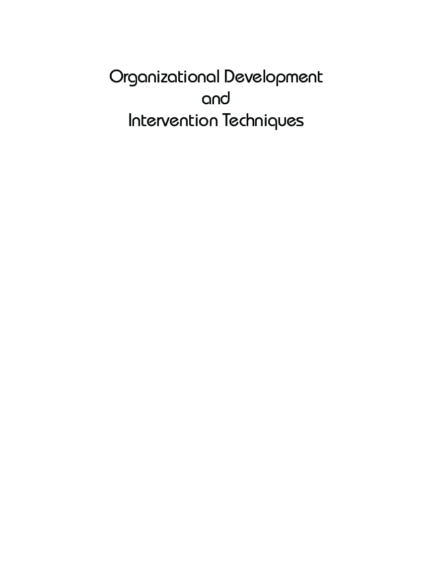 Organizational Development And Intervention Techniques - Page 3