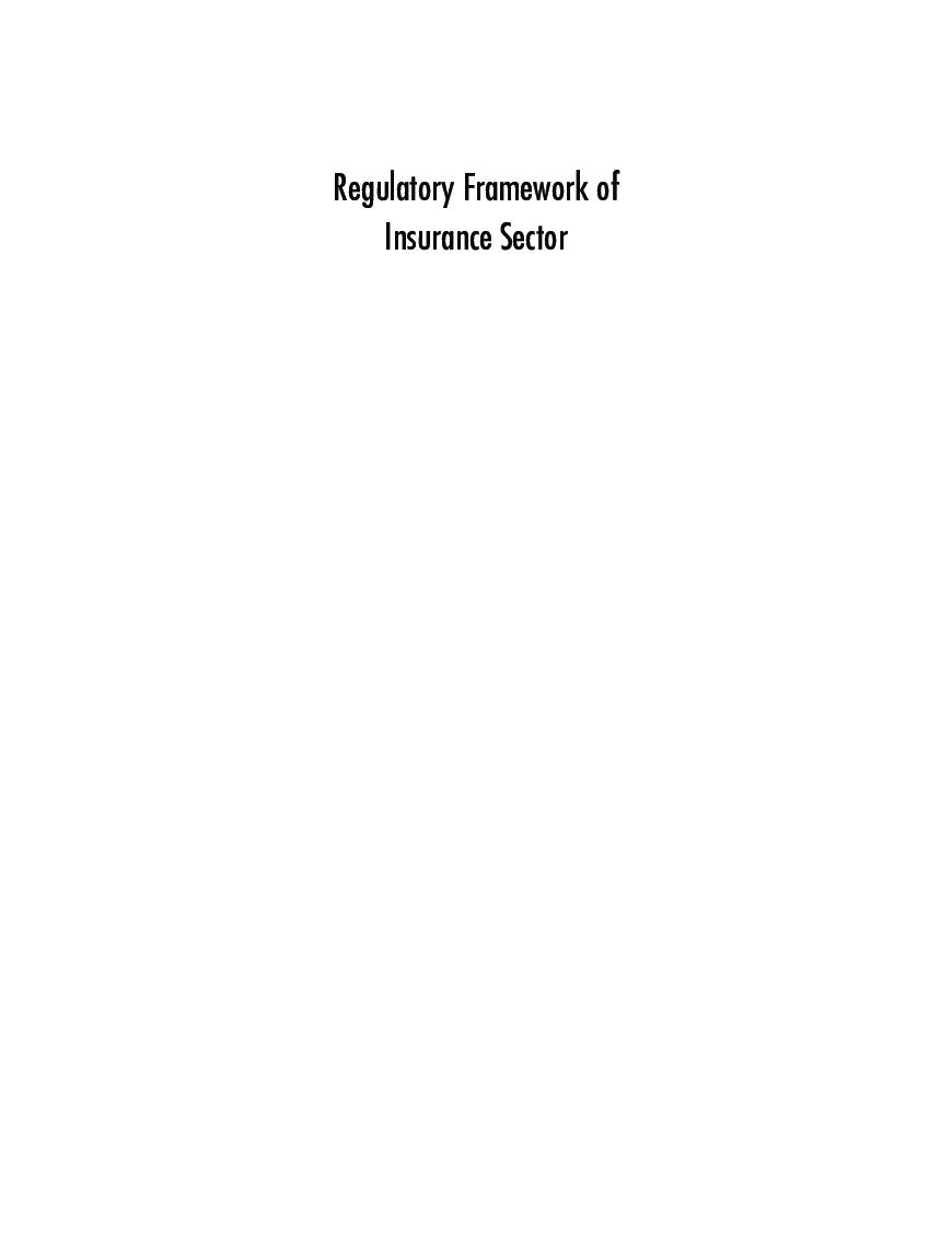 Regulatory Framework Of Insurance Sector - Page 3