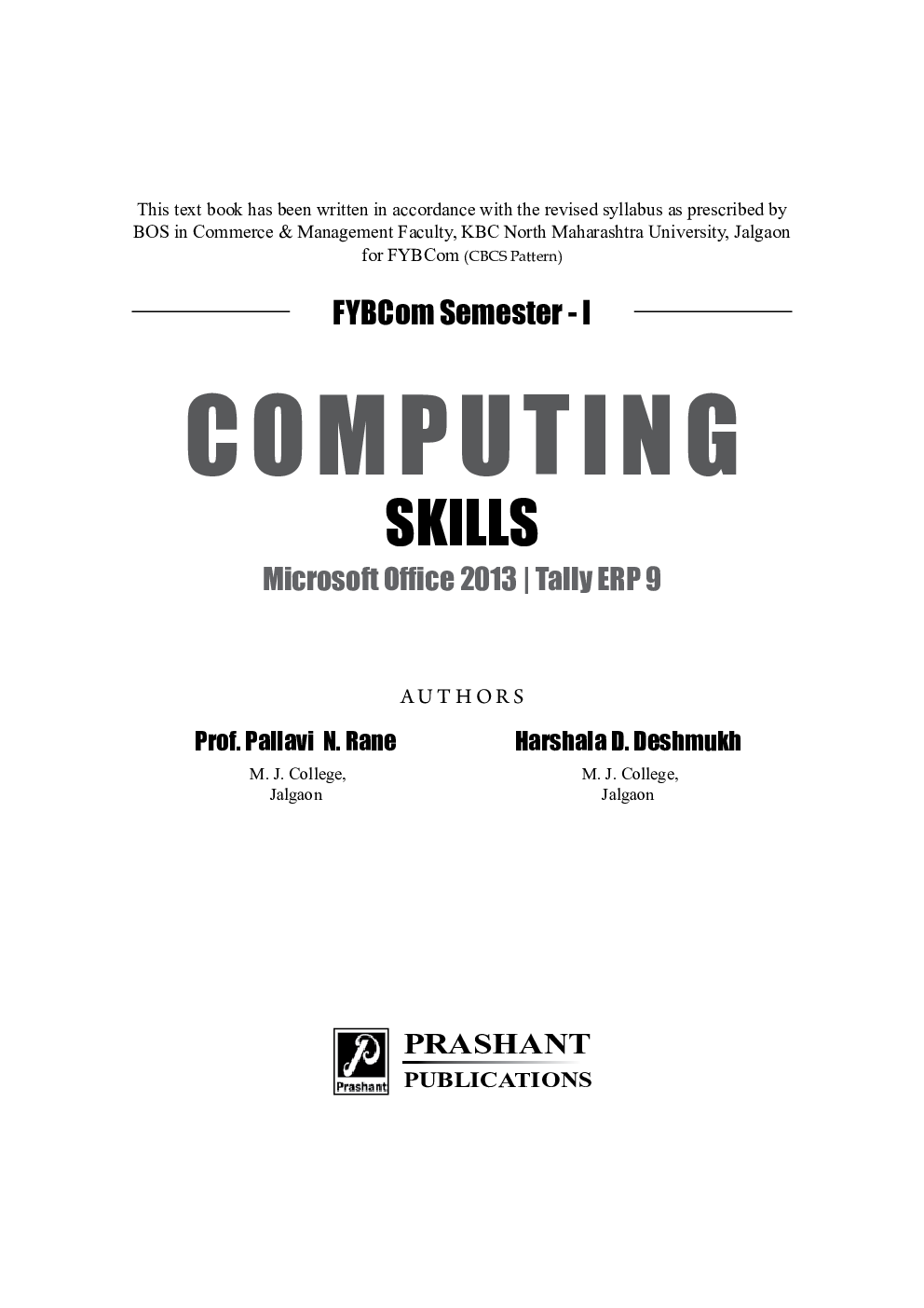 Computing Skills (MicrosOft Office 2013 | Tally ERP 9) - Page 2