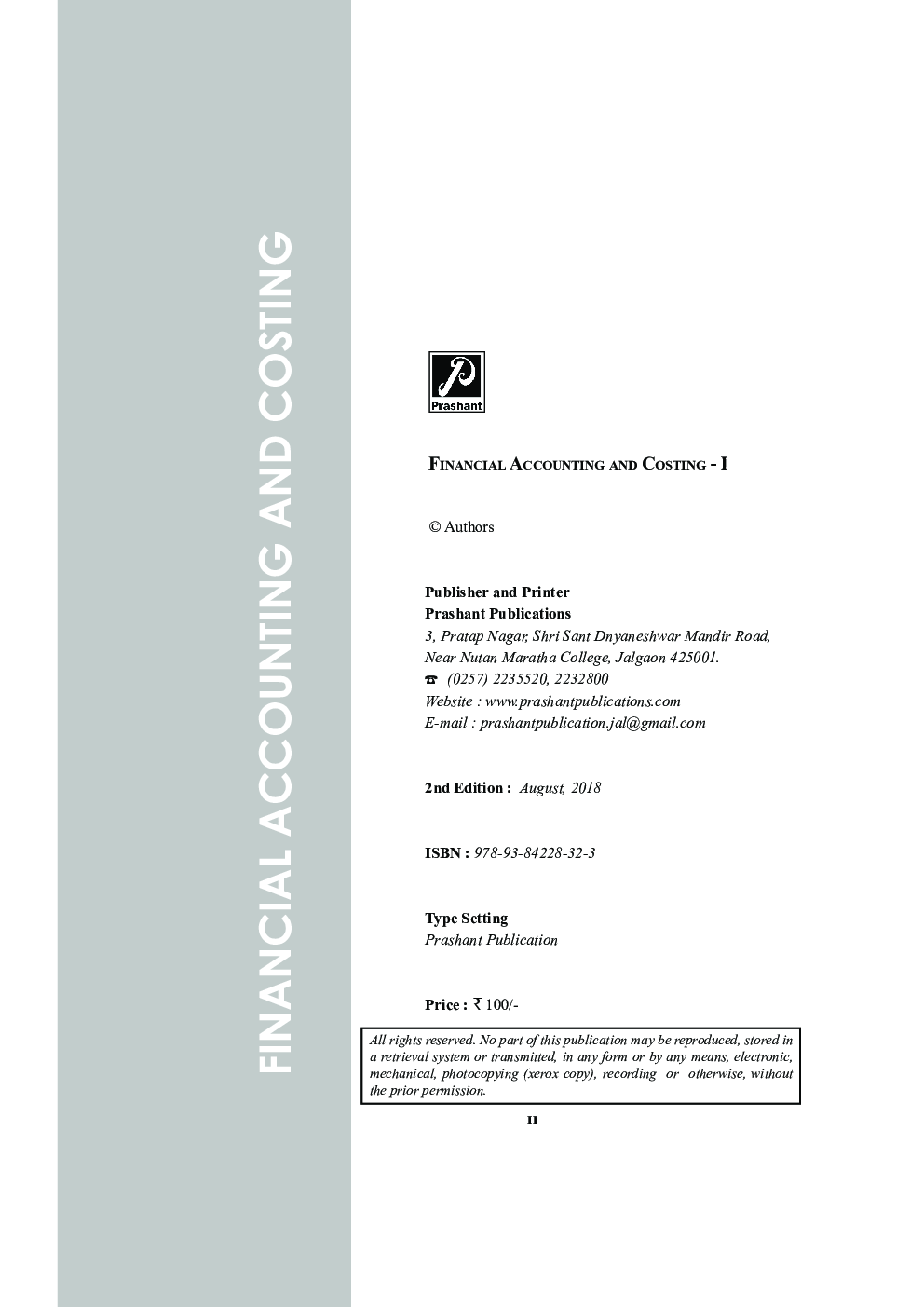 Financial Accounting And Costing - I - Page 3