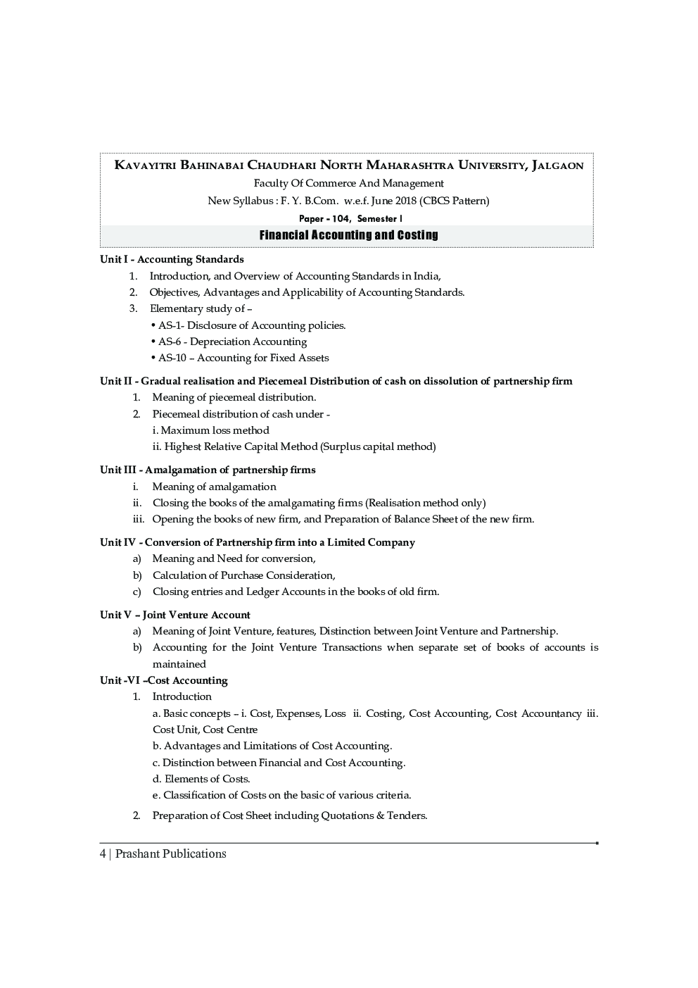 Financial Accounting And Costing - I - Page 5