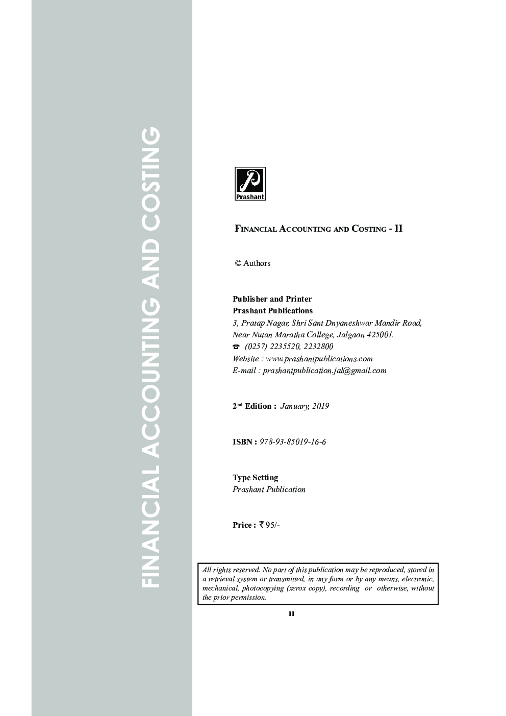 Financial Accounting And Costing - II - Page 3