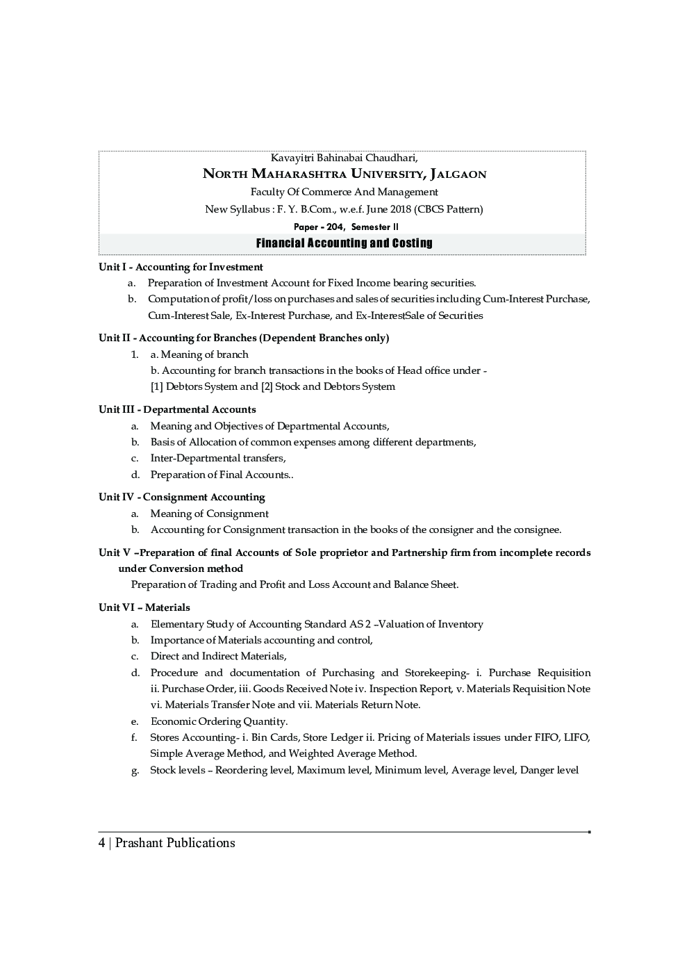 Financial Accounting And Costing - II - Page 5