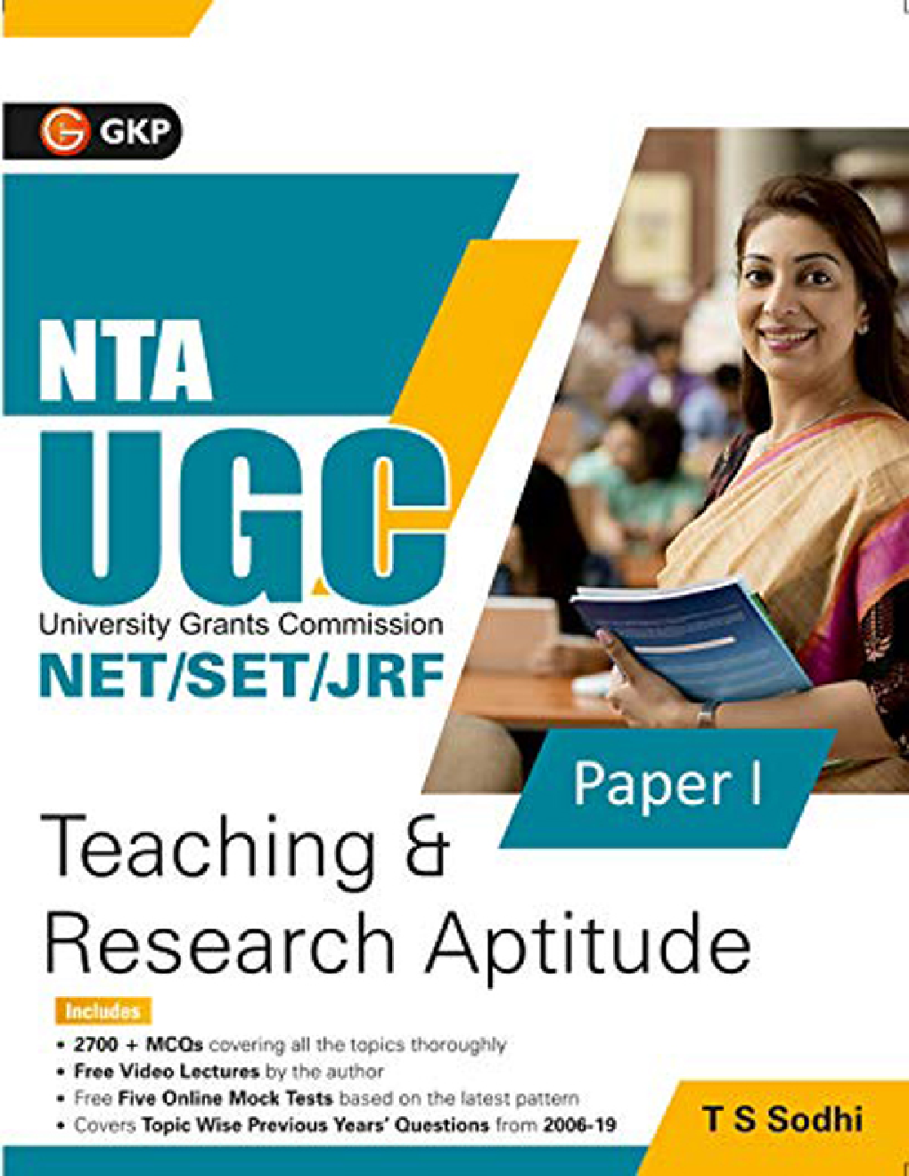 NTA UGC (NET/SET/JRF ) 2020 :  Paper I - Teaching & Research Aptitude                  - Page 1