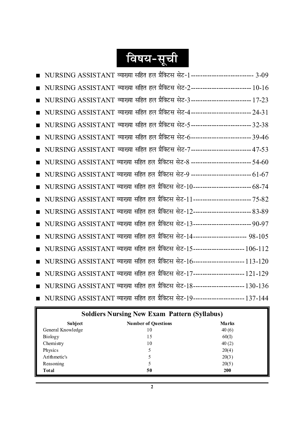 भारतीय थलसेना नर्सिंग सहायक  MER Practice Book - Page 3