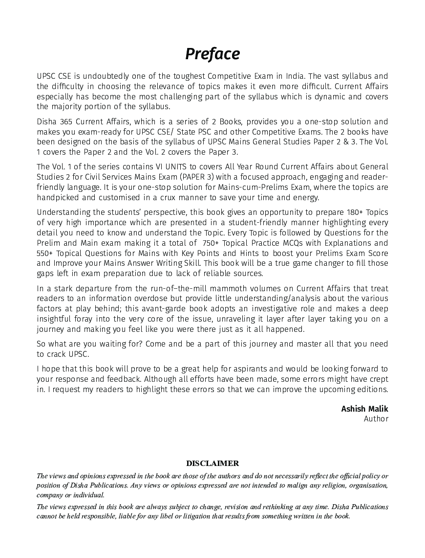 Disha 365 Current Affairs Analysis Vol. 2 For UPSC IAS/ IPS Prelim & Main Exams 2020 - Page 4