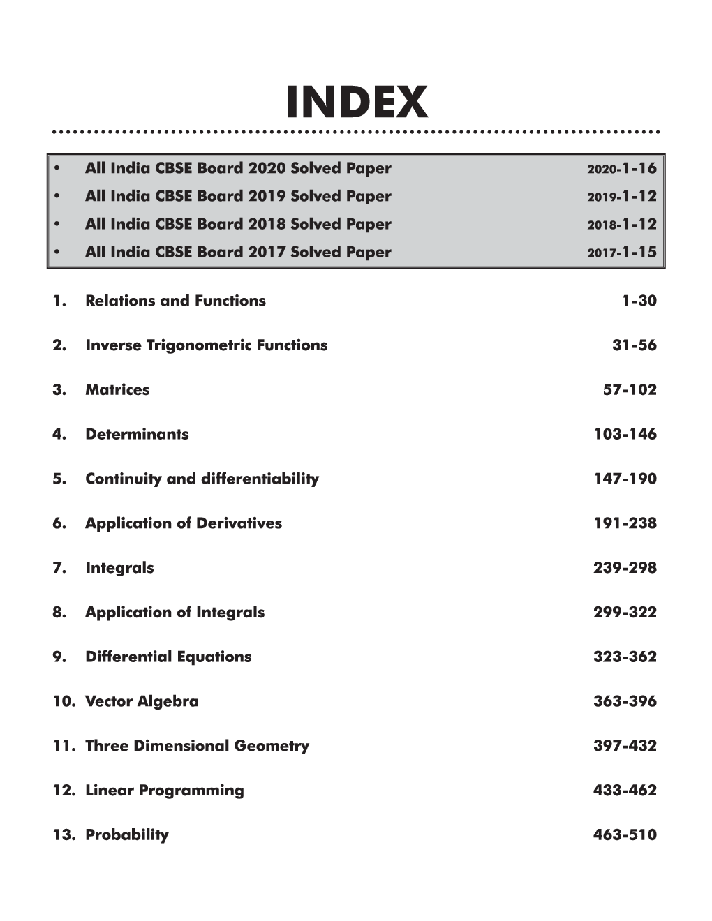 10 In One Study Package For CBSE Mathematics Class 12 With Objective Questions & 3 Sample Papers 4th Edition  - Page 4