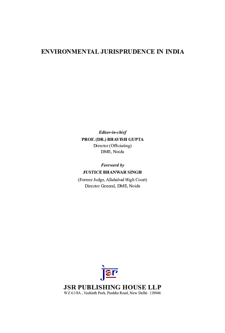 Environmental Jurisprudence In India - Page 5
