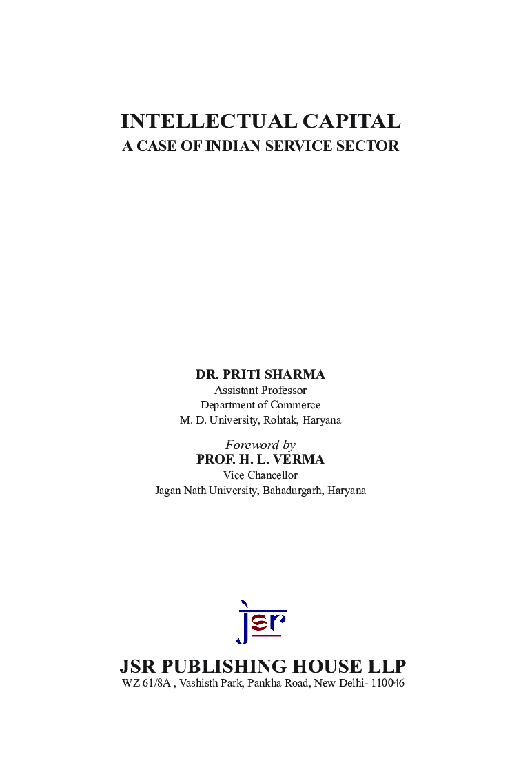 Intellectual Capital: A Case Of Indian Service Sector - Page 5