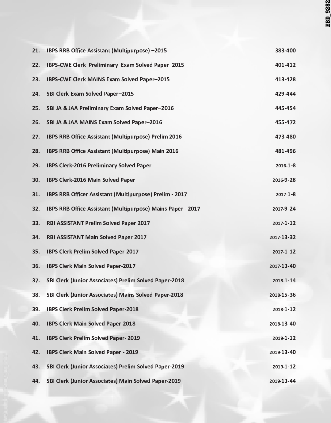 SBI & IBPS Bank Clerk 44 Year-Wise Solved Papers (2009-20) 4th Edition - Page 5