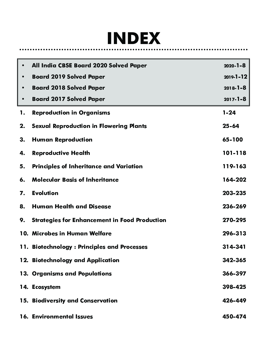 10 In One Study Package For CBSE Biology Class 12 With Objective Questions & 3 Sample Papers 4th Edition  - Page 4