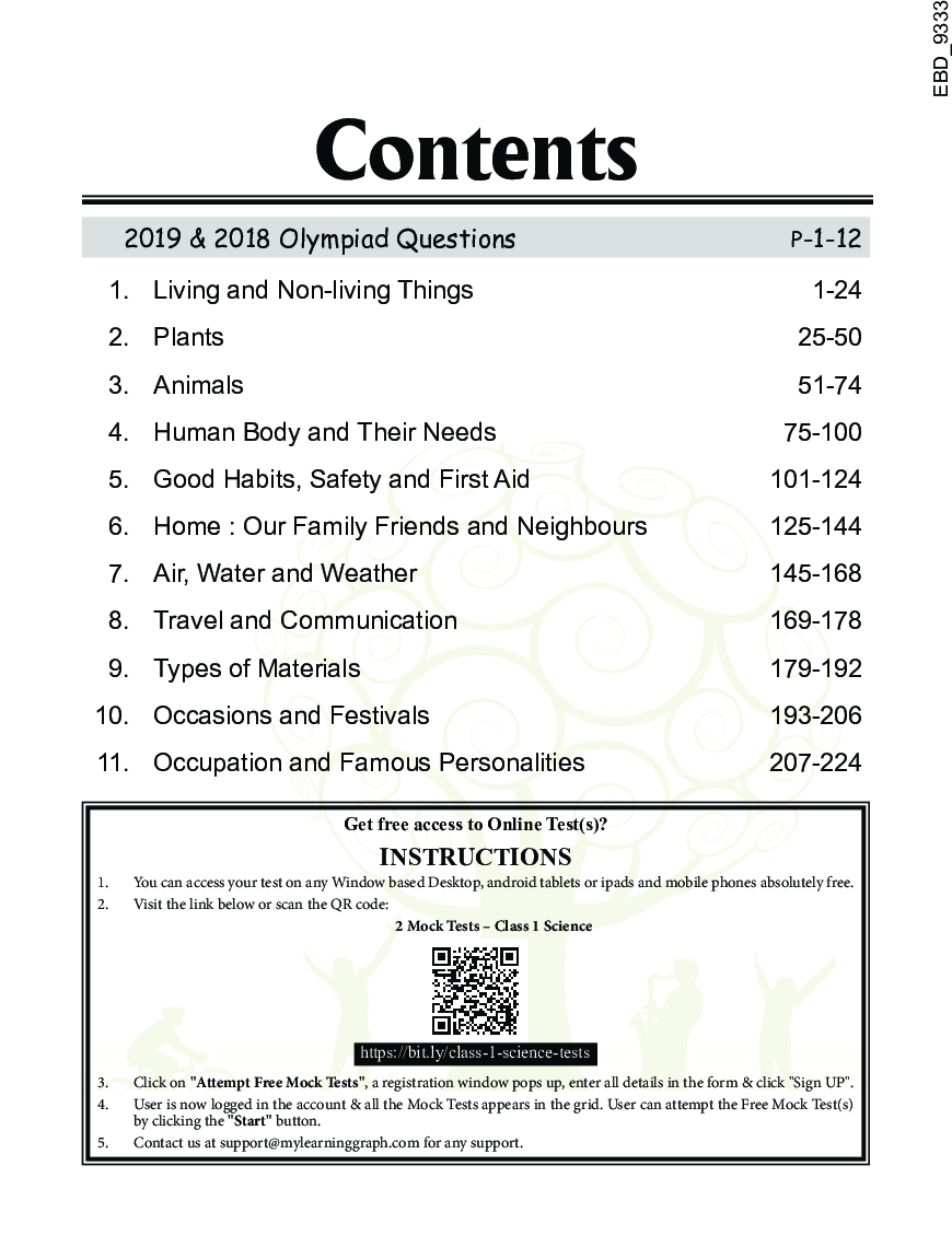 Olympiad Champs Science Class 1 With Past Olympiad Questions 3rd Edition - Page 5