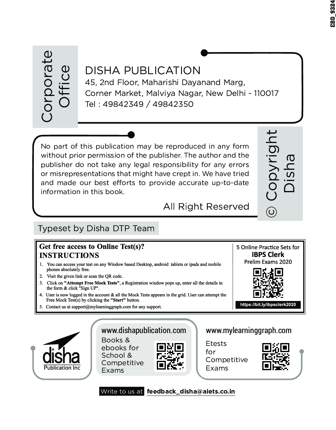 20 Practice Sets For IBPS Bank Clerk Preliminary Exam 2020 - 15 In Book + 5 Online Tests 5th Edition - Page 3