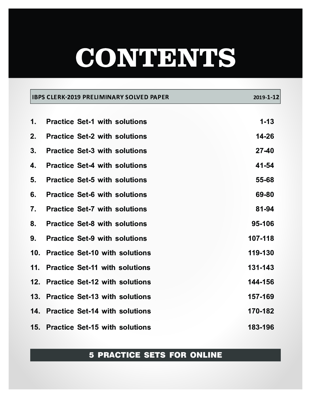 20 Practice Sets For IBPS Bank Clerk Preliminary Exam 2020 - 15 In Book + 5 Online Tests 5th Edition - Page 4