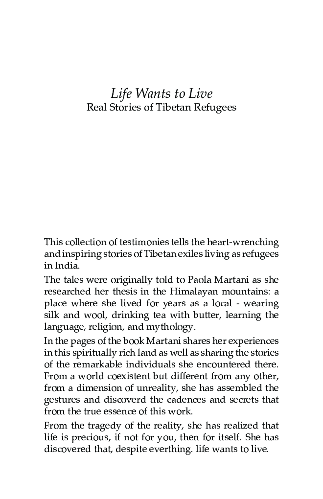 Life Wants to Live Real Stories of Tibetan Refugees - Page 2