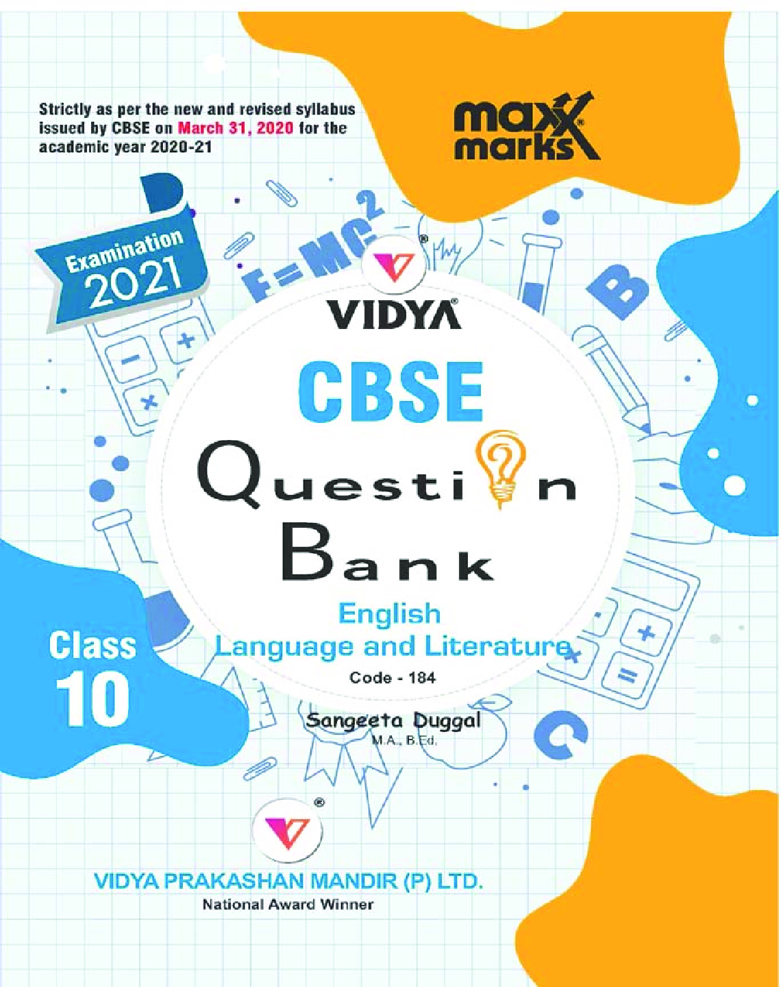 MaxxMarks CBSE Question Bank For Class - X English Language And Literature (March 2021 Exam) - Page 1