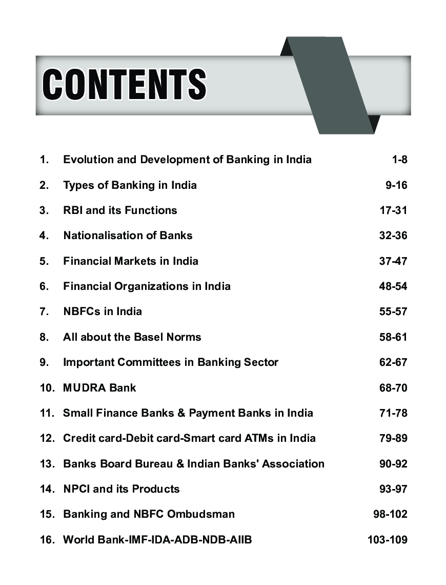 Banking Awareness For SBI & IBPS Bank Clerk/ PO/ RRB/ RBI/ LIC Exams 4th Edition - Page 4