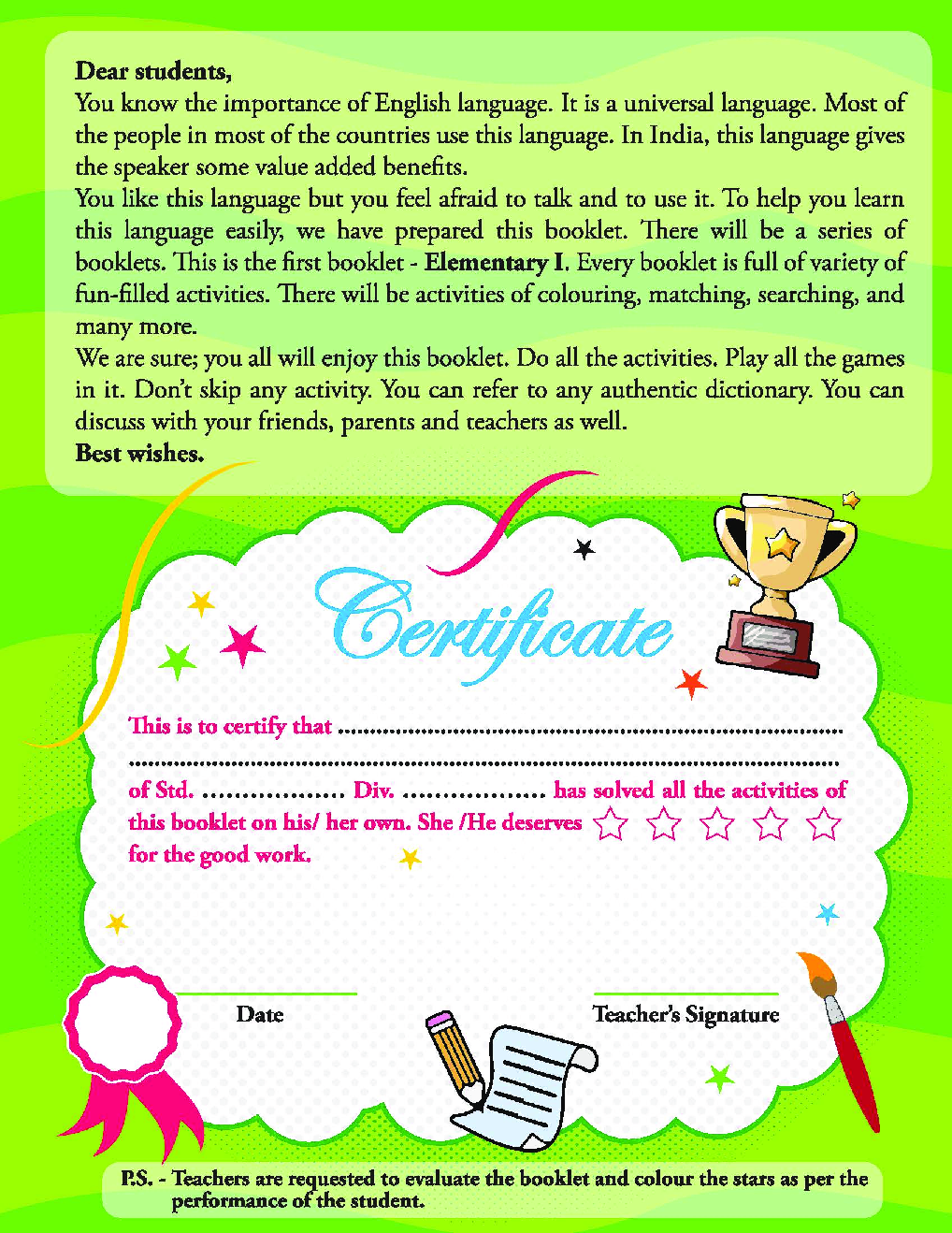 Let’s Learn with Fun (Elementary-I) For Class - V - Page 2