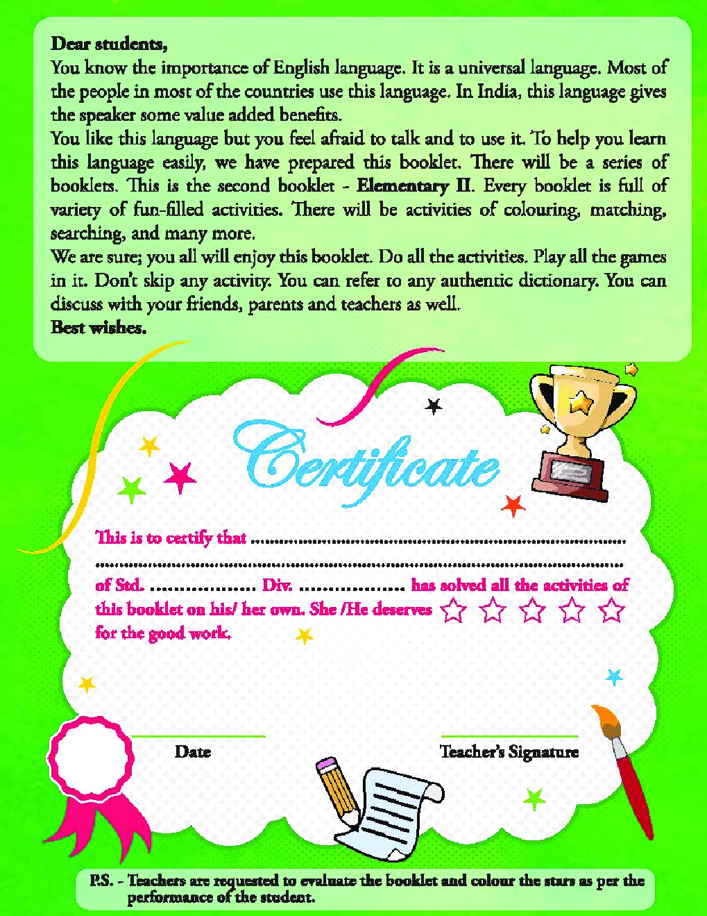 Let’s Learn with Fun (Elementary-II) For Class - VI - Page 2