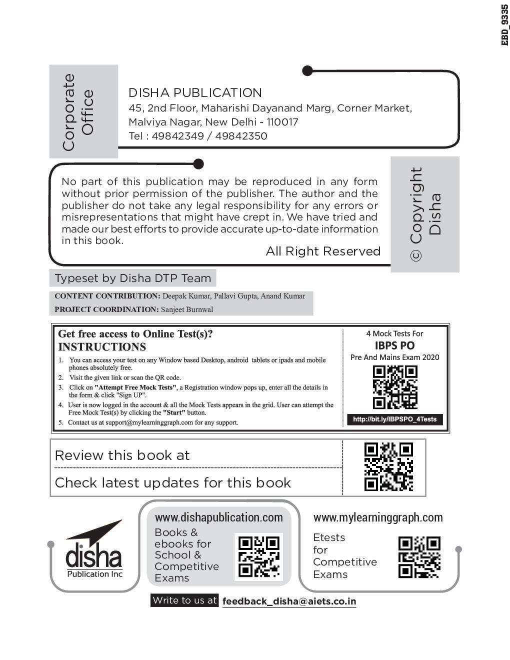 Comprehensive Guide To IBPS Bank PO/ MT Preliminary & Main Exams With 4 Online CBTs (9th Edition) - Page 3