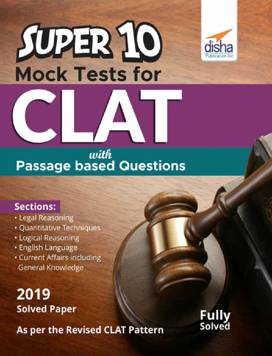 Super 10 Mock Tests For CLAT With Passage Based Questions - Page 1