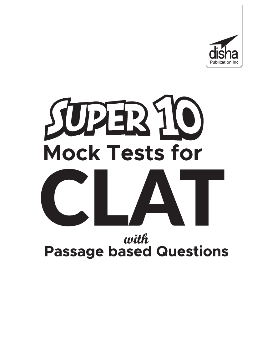 Super 10 Mock Tests For CLAT With Passage Based Questions - Page 2