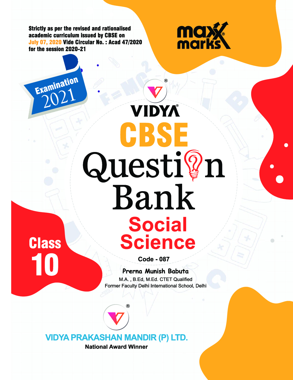 MaxxMarks CBSE Question Bank For Class - X Social Science (March 2021 Exam) - Page 1