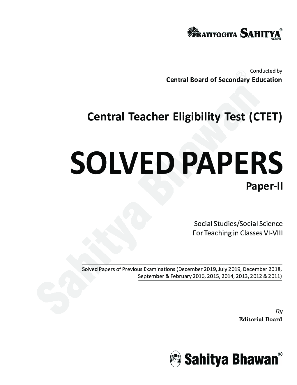 Download 2528 CTET Solved Papers Social Science / Social Studies Paper