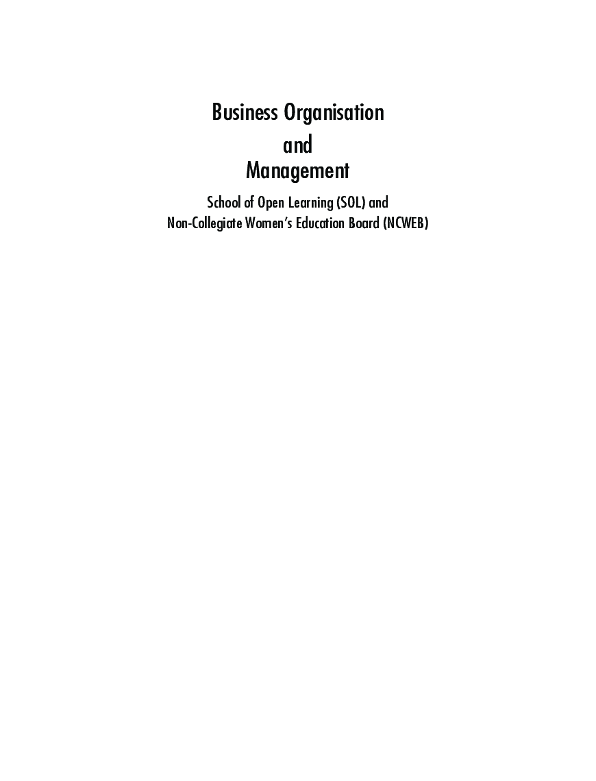Business Organisation And Management - Page 3
