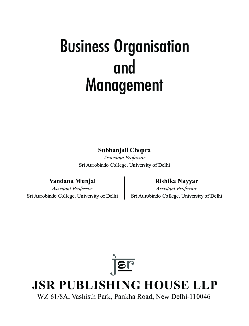 Business Organisation And Management - Page 5