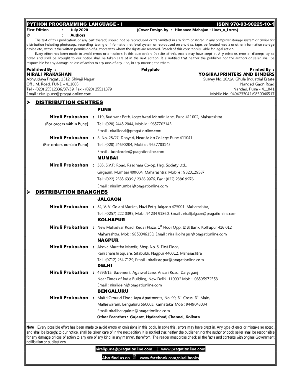 Python Programming Language - I - Page 3