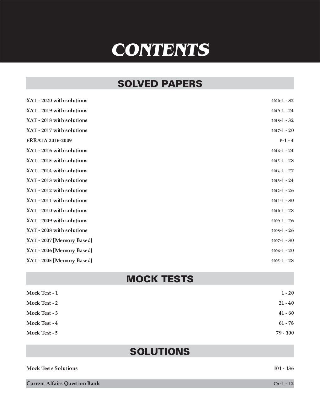 Target XAT 2021 (Past Papers 2005 - 2020 + 5 Mock Tests) 12th Edition - Page 4