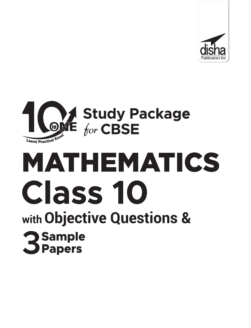 10 In One Study Package For CBSE Mathematics Class 10 With Objective Questions & 3 Sample Papers 4th Edition - Page 2