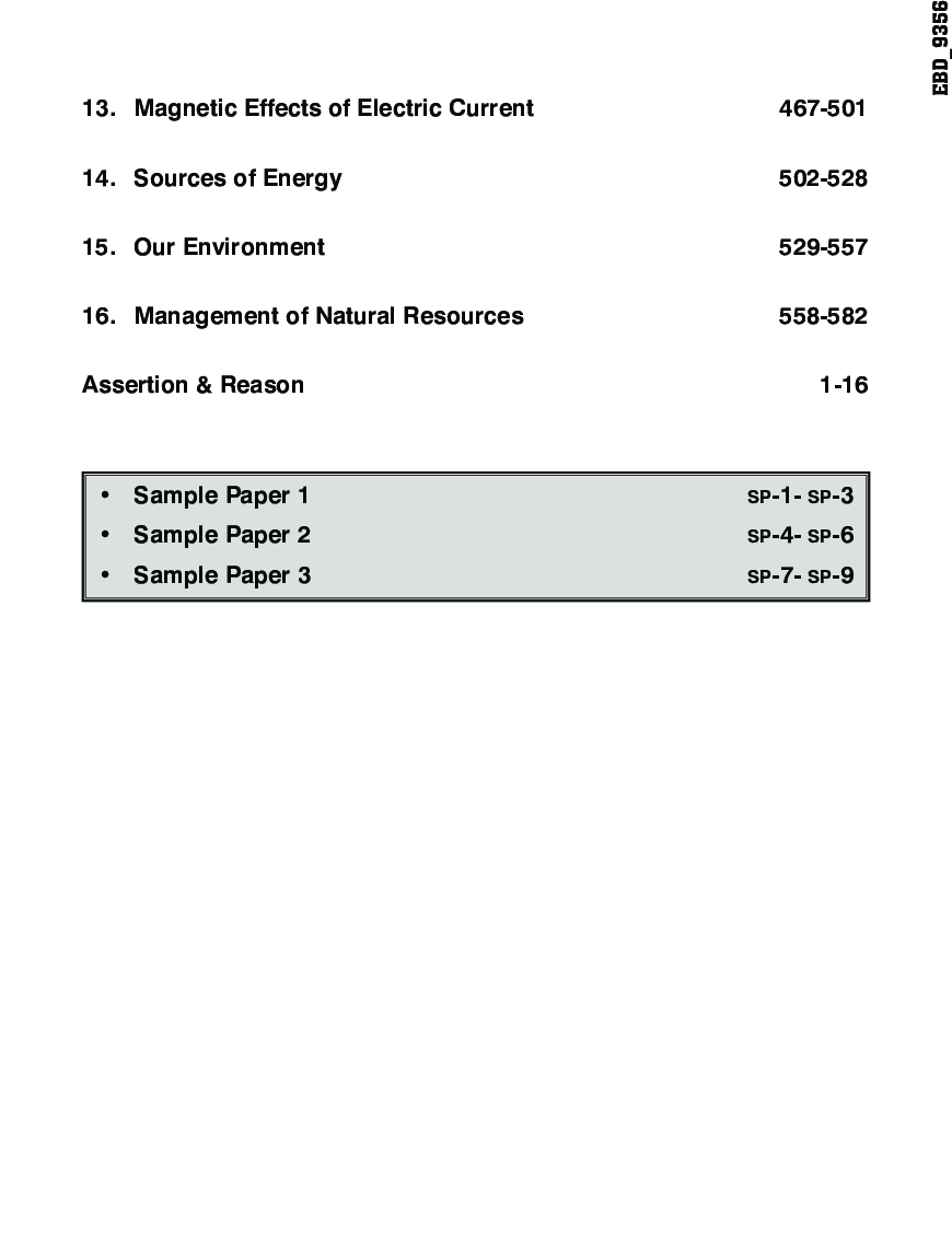10 In One Study Package For CBSE Science Class 10 With Objective Questions & 3 Sample Papers 4th Edition - Page 5