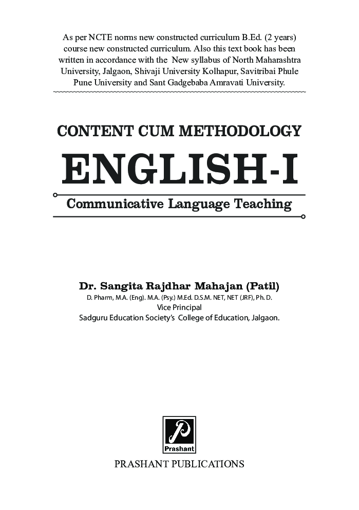 Content Cum Methodology English Part-I - Page 2