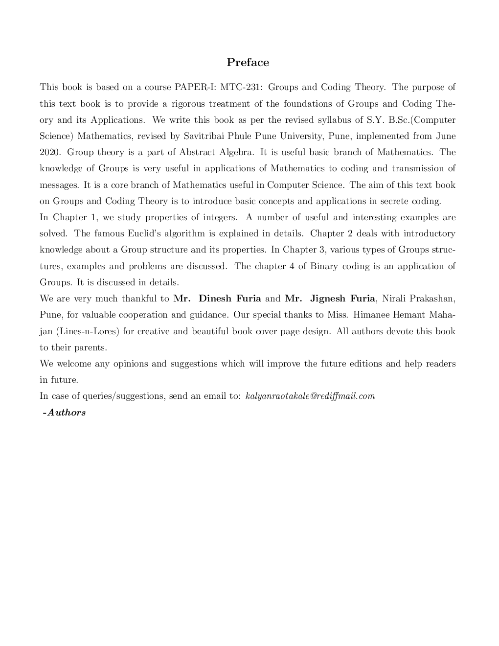 A Text Book For  Groups And Coding Theory - Page 5