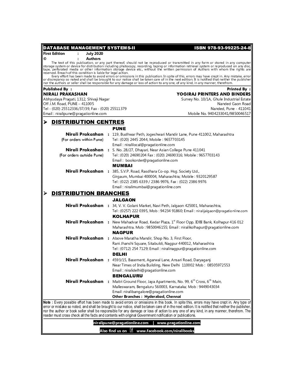 A Book Of Database Management Systems-II - Page 3