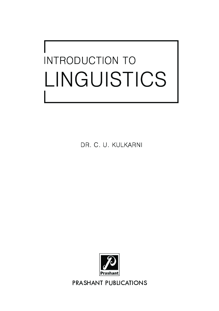 Introduction To Linguistics - Page 2