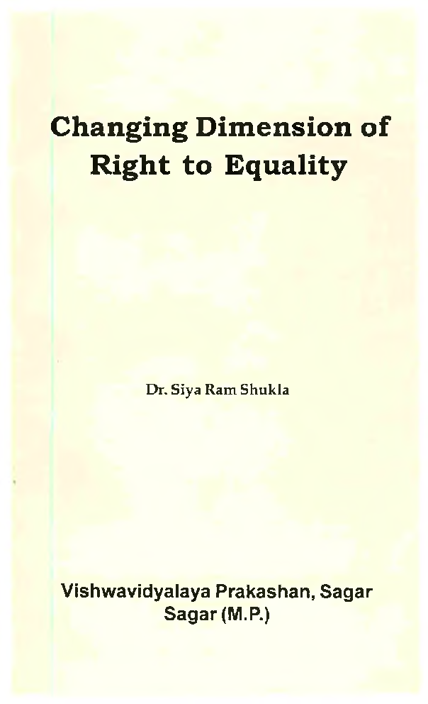Changing Dimension Of Right To Equality - Page 2