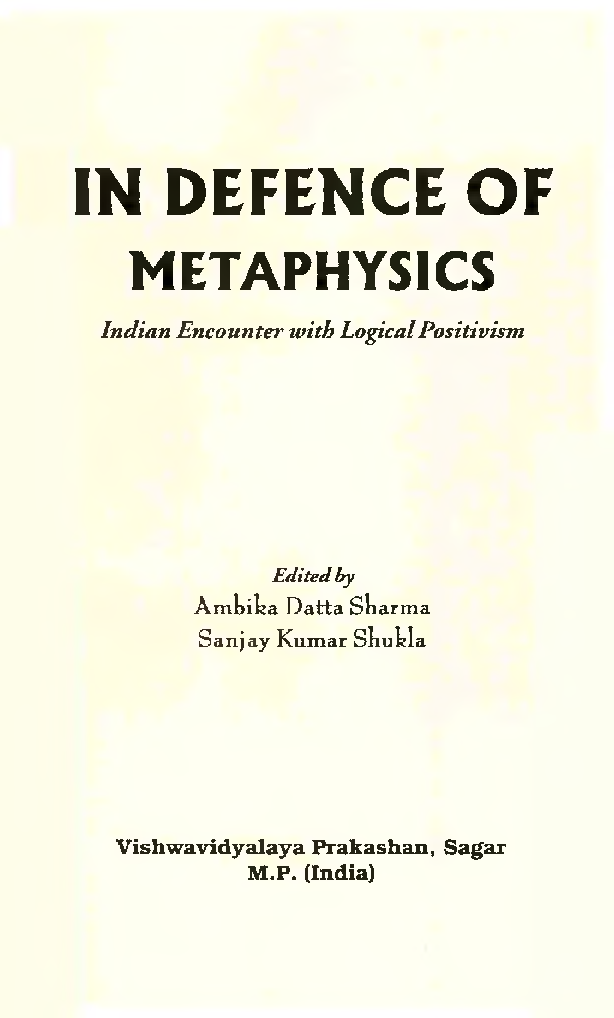 In Defence Of Metaphysics - Page 2