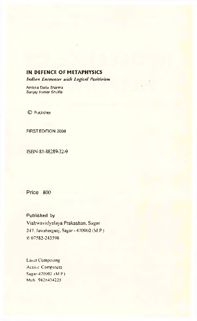 In Defence Of Metaphysics - Page 3